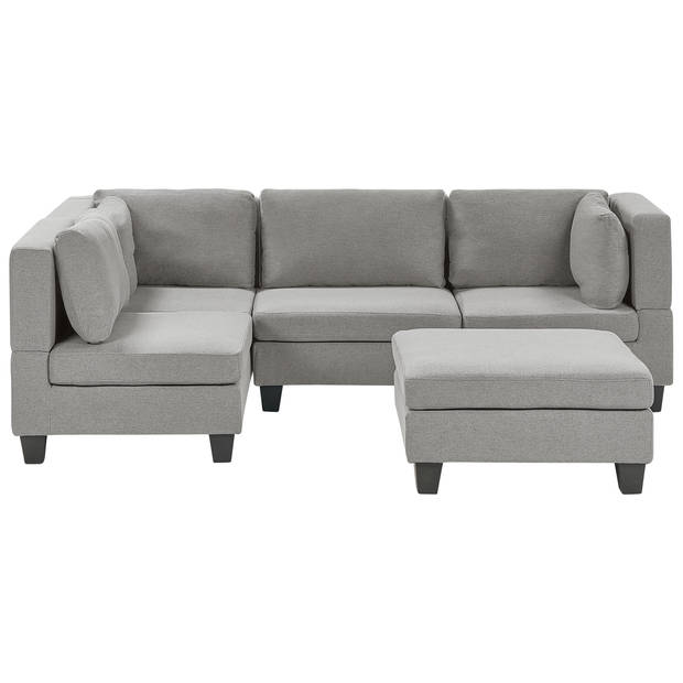 Beliani UNSTAD - Modulaire Sofa-Grijs-Polyester