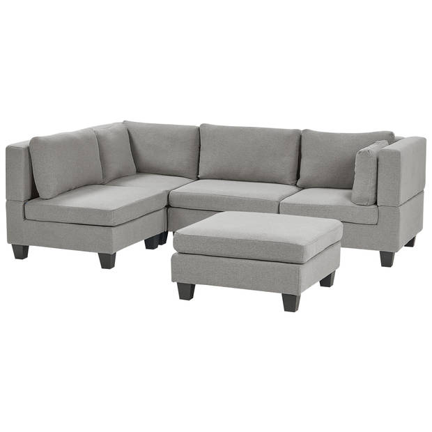 Beliani UNSTAD - Modulaire Sofa-Grijs-Polyester