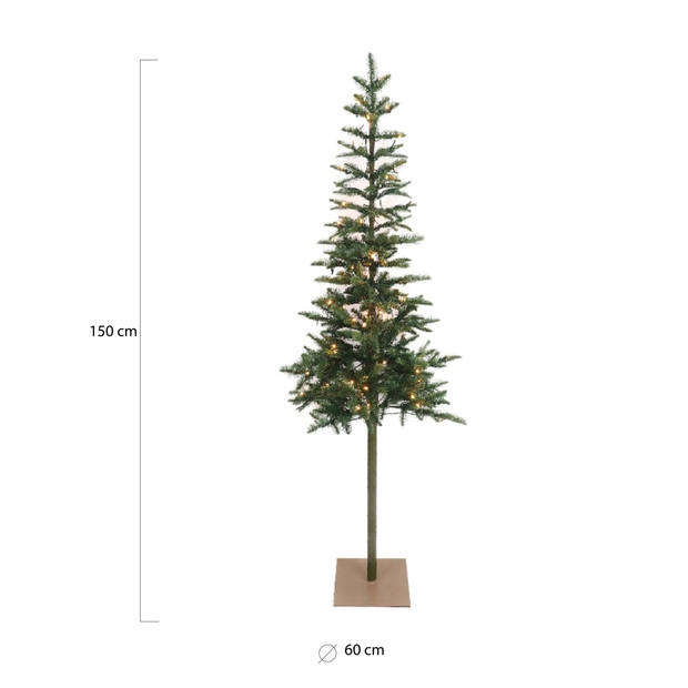 Wintervalley Trees - Kunstkerstboom Fredrik met LED verlichting - 60x150cm - Groen