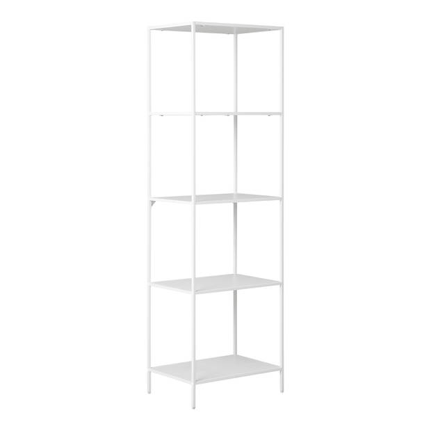 House Nordic - Boekenkast Wit Metaal - 4 planken - 51x36x170cm - Vita