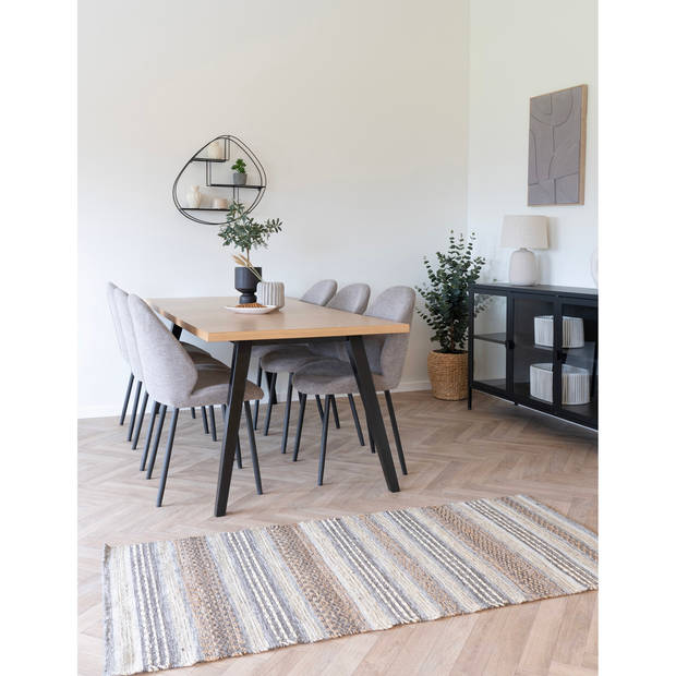 House Nordic - Vloerkleed Naturel/Ivoor - Jute - 180x80x1cm - Morena