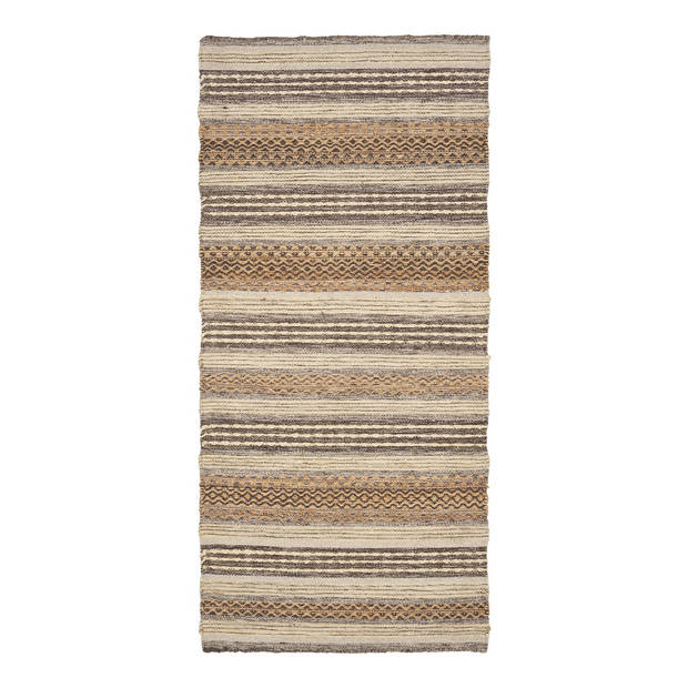 House Nordic - Vloerkleed Naturel/Ivoor - Jute - 180x80x1cm - Morena