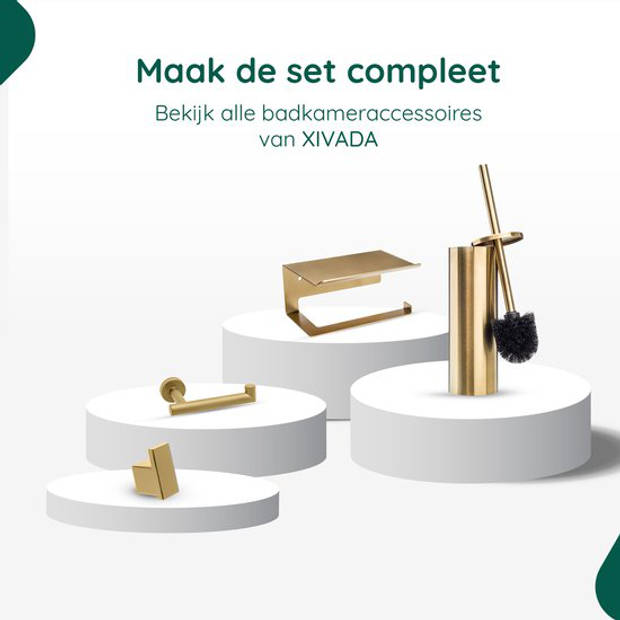 Reserverolhouder Goud - WC Rolhouder Staand - Toiletbutler - Toiletrolhouder Vrijstaand zonder Boren