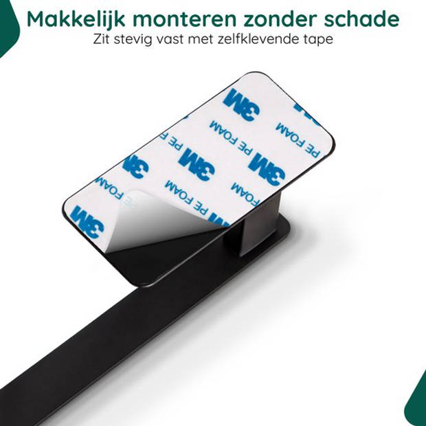 WC rolhouder Zonder Boren - Zelfklevend - RVS Toiletrolhouder Zwart - Plakstrip