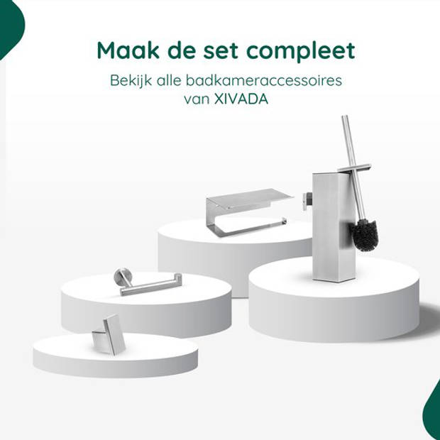 WC Rolhouder Staand - Reserverolhouder zonder Boren - Vrijstaande Toiletrolhouder - Toiletbutler Rvs - Zilver