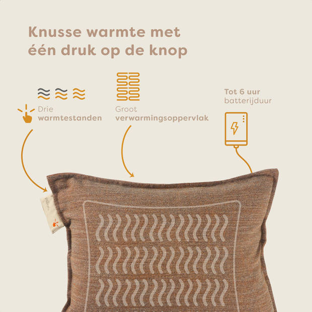 Pleafs Warmtekussen - Boho - Draadloos - 45x60cm - Spiced Cider