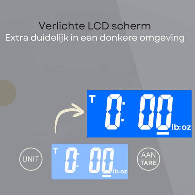 Keukenvriend © Keukenweegschaal - USB Oplaadbaar - Digitale keukenweegschaal - Kitchen scale - Weegschaal Keuken - Tare