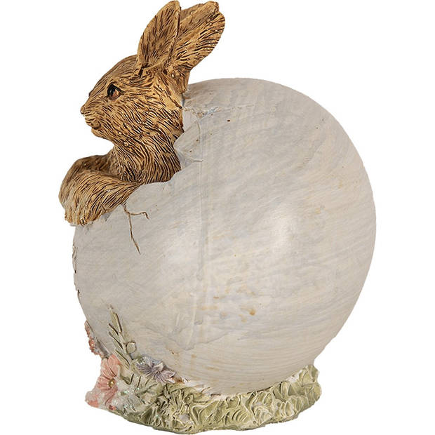 HAES DECO - Beeld Konijn 11 cm Bruin Polyresin Happy Easter