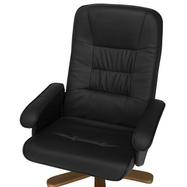 Beliani RELAXPRO - TV-fauteuil-Zwart-Kunstleer