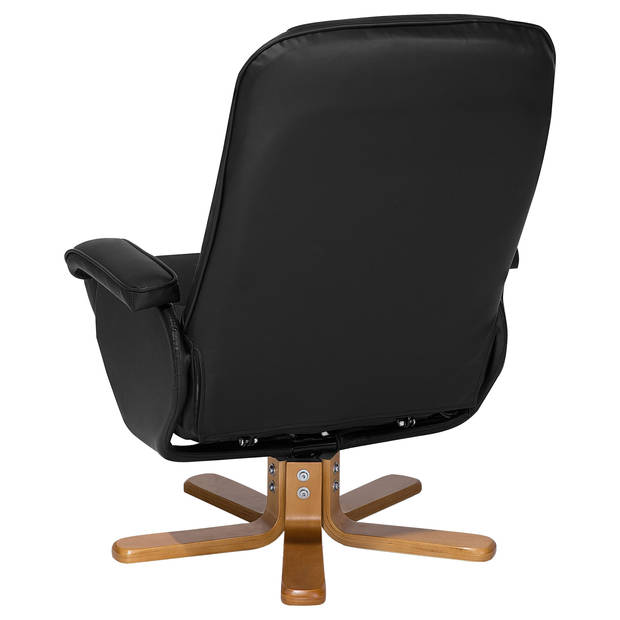 Beliani RELAXPRO - TV-fauteuil-Zwart-Kunstleer