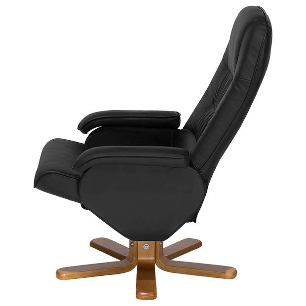 Beliani RELAXPRO - TV-fauteuil-Zwart-Kunstleer