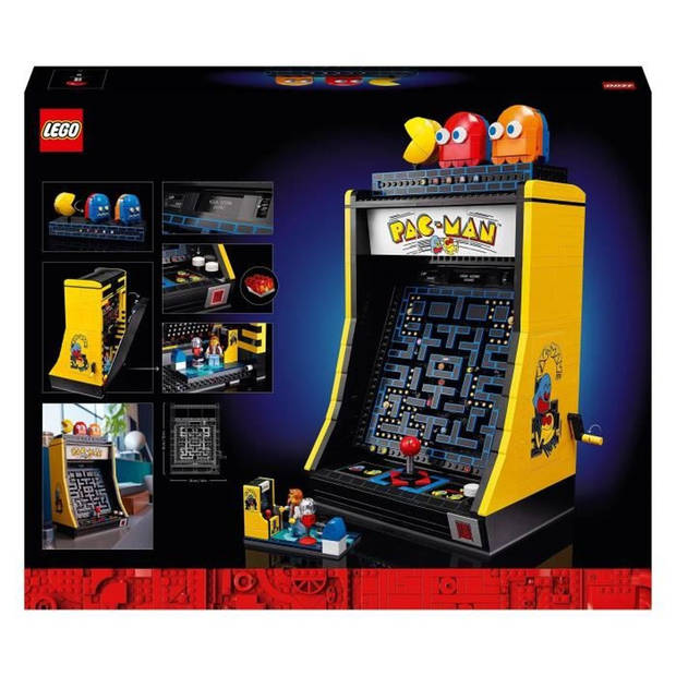 LEGO 10323 Icons PAC-MAN Arcadespel, modelkit voor volwassenen om te bouwen, gamemachine met personages