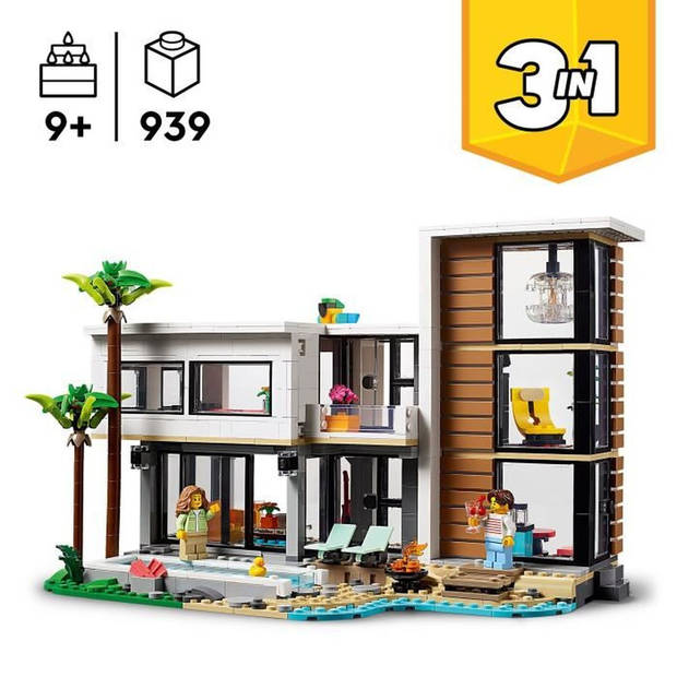 LEGO Creator 31153 Het moderne huis - verander in een gebouw of chalet van 3 verdiepingen