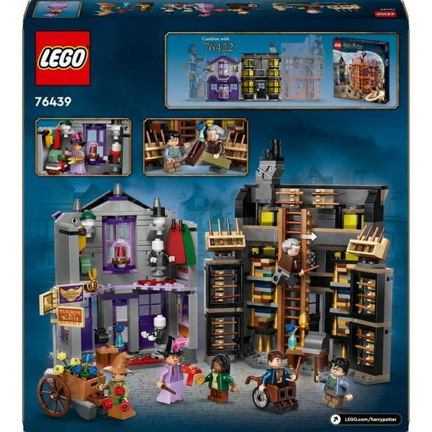 LEGO Harry Potter 76439 Olivander en Madame Guipure, confectiekleding voor magiërs en tovenaars