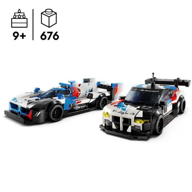 LEGO Speed Champions 76922 BMW M4 GT3 en BMW M Hybrid V8 racewagens, cadeau-idee