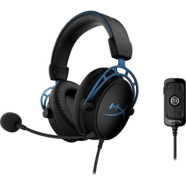 Bedrade gamingheadset - HyperX Cloud Alpha S - voor pc en console - zwart/blauw