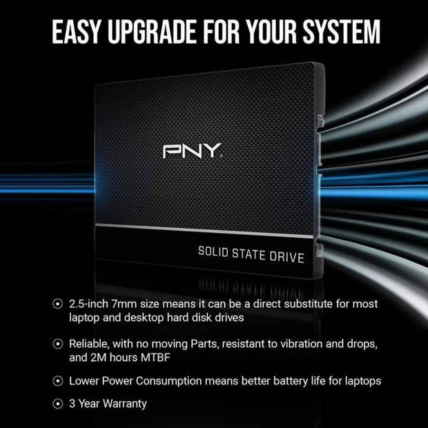 PNY CS900 SSD 2 tot 2,5 harde schijf