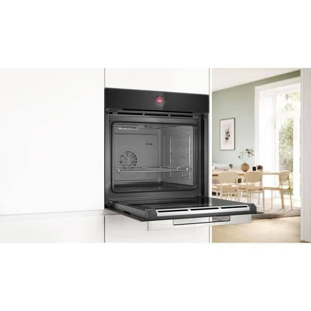 Ecoclean Softclose multifunctionele oven - BOSCH SER8 - HBG7541B1 Zwart - Oveninhoud: 71l - 14 kookmodi - H595xL594xD548