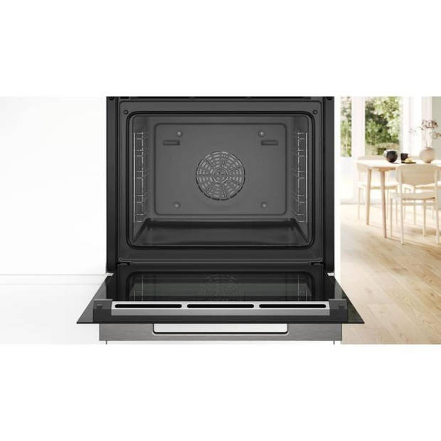 Ecoclean Softclose multifunctionele oven - BOSCH SER8 - HBG7541B1 Zwart - Oveninhoud: 71l - 14 kookmodi - H595xL594xD548