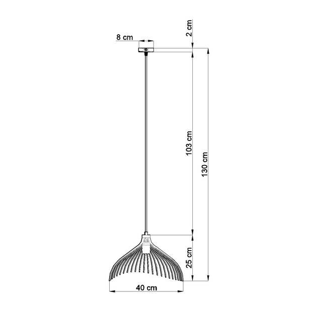 Sollux Hanglamp Umb Ø 40 cm zwart