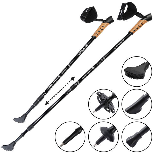 Sportana, nordic walking stokken, grijs