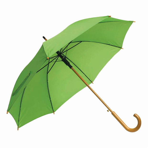 Rainmaster paraplu met houten handvat - groen scherm - D103 cm - Paraplu's