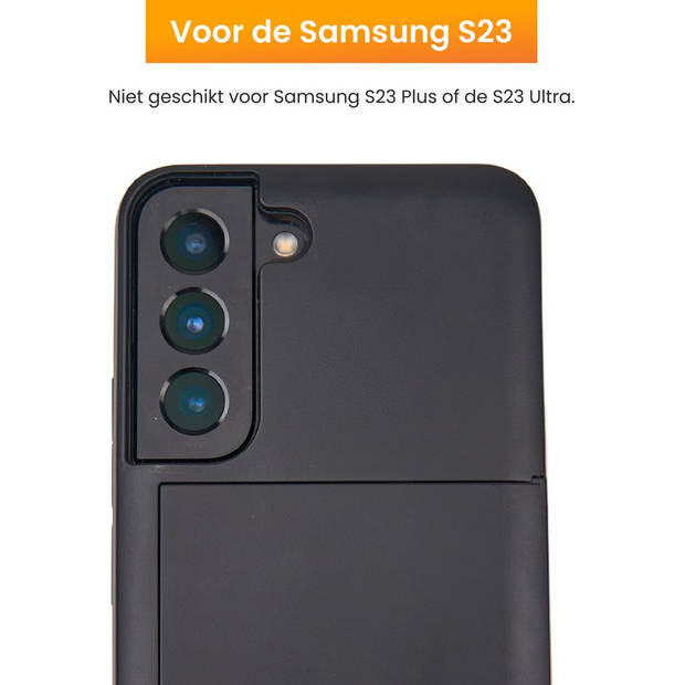 R2B Hoesje met pasjeshouder voor Samsung Galaxy S23 - Inclusief screenprotector - Telefoonhoesje