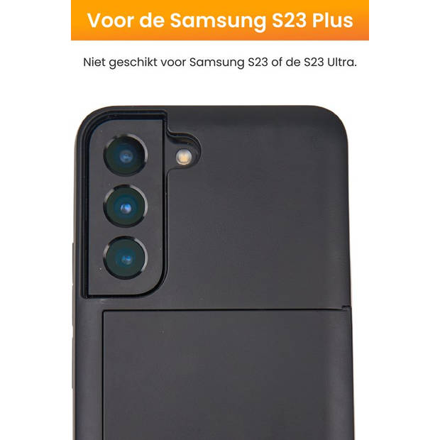 R2B Hoesje met pasjeshouder voor Samsung Galaxy S23 Plus - Inclusief screenprotector - Telefoonhoesje