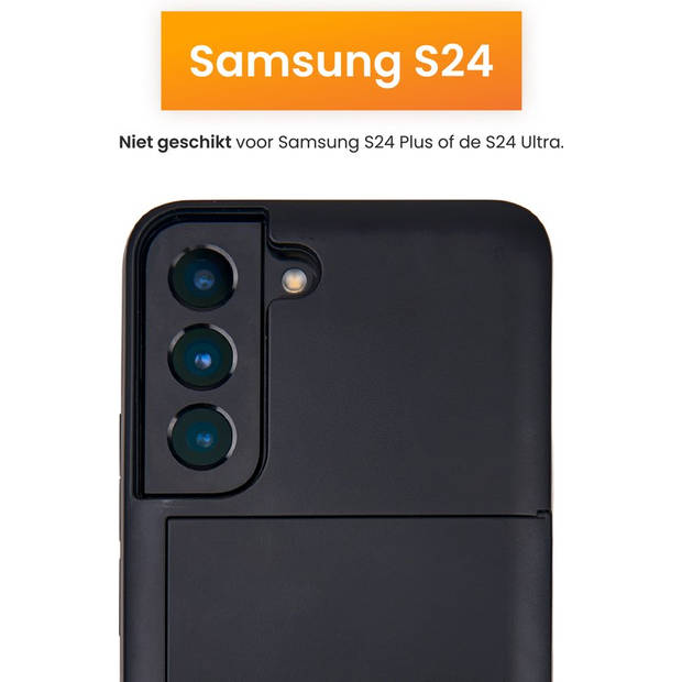 R2B Hoesje met pasjeshouder voor Samsung Galaxy S24 - Inclusief screenprotector - Telefoonhoesje