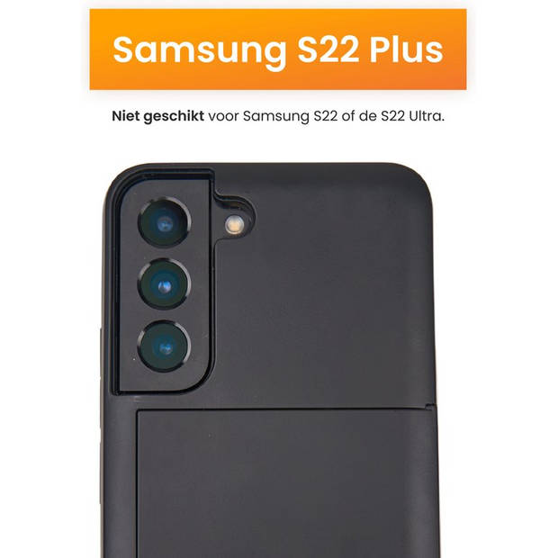 R2B Hoesje voor Samsung Galaxy S22 Plus - Incl. Screenprotector - Met Pasjeshouder voor 3 pasjes - Telefoonhoesje