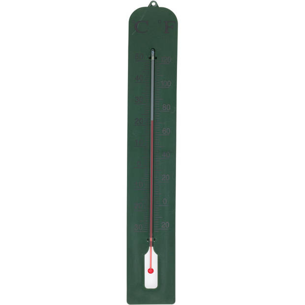 Pro Garden Binnen/buiten thermometer XXL- Donkergroen - 45 cm - Buitenthermometers