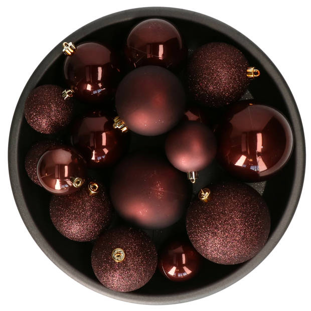 Othmar Decorations kerstballen - 24x - 3 cm -orchidee roze - kunststof - Kerstbal