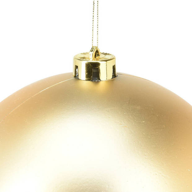 Grote decoratie kerstbal - goud - 18 cm - mat - kunststof - Kerstbal