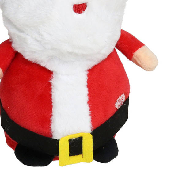 Gerimport Kerstman knuffel - met muziek - 25 cm - pluche - Kerstman pop