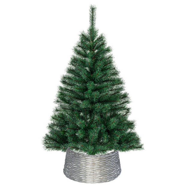 Gerimport kerstboommand - zilver - D45 cm- voor kerstboom 180 cm - Kerstboommand / huls