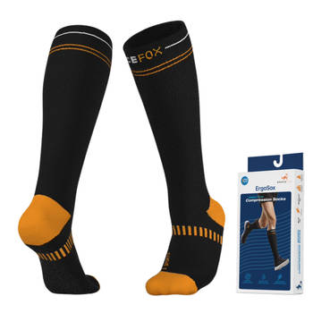 Bracefox® Sport Compressiekousen 'ErgoSox' XL (Maat 45-47) Voor Heren & Dames