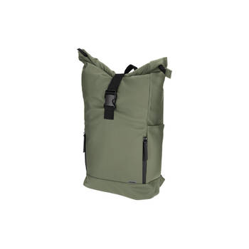 Norlander Rolltop fietsrugzak 25L - Vegan Dull PU - 30,5 x 14 x 59 cm - Groen