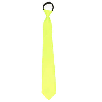 Stropdas - neon geel - polyester - 45 cm - Verkleedstropdassen