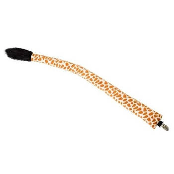 Giraffen dieren verkleedset staart met clip 68 cm - Verkleedattributen