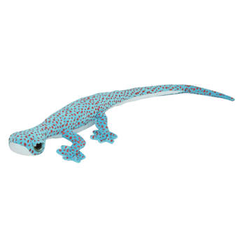 Nature Planet Knuffeldier Gekko Hagedis - zachte pluche stof - premium knuffels - blauw - 112 cm - Knuffeldier