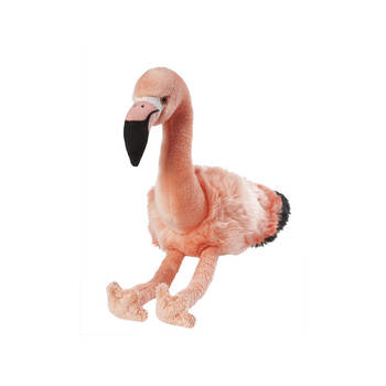 Nature Planet pluche knuffeldier Flamingo - Roze - 35 cm - Tropische vogels knuffels - Vogel knuffels