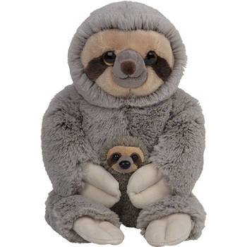 Pluche familie Luiaards knuffels van 22 cm - Knuffeldier