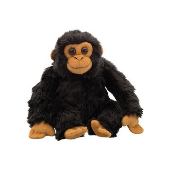 Pluche Chimpansee aap knuffel van 22 cm - Knuffel bosdieren