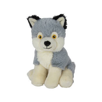 Pluche knuffel wolf van 16 cm - Knuffeldier