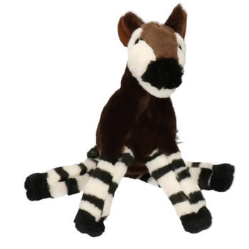 Bruine Afrikaanse okapi knuffels 18 cm knuffeldieren - Knuffeldier