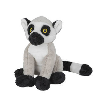 Pluche knuffel ringstaart maki aap van 19 cm - Knuffeldier