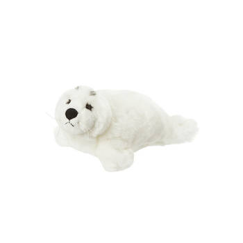 Pluche kleine witte zeehond pup knuffel van 16 cm - Knuffel zeedieren