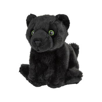 Pluche kleine zwarte panter knuffel van 18 cm - Knuffeldier