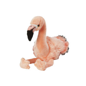 Pluche roze flamingo knuffel van 30 cm - Vogel knuffels