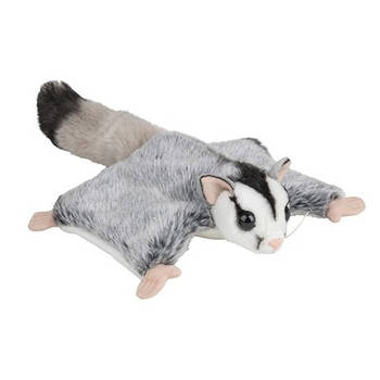 Grijze vliegende eekhoorns knuffels 34 cm knuffeldieren - Knuffel bosdieren